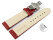 Quick Release Watch strap Butterfly Genuine leather croco print red 18mm 20mm 22mm 24mm 26mm 28mm