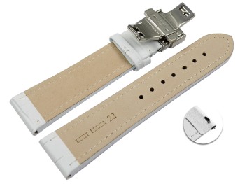 Quick Release Butterfly Watch strap Genuine leather croco...
