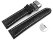 Quick Release Butterfly Watch strap Genuine leather croco print black white stitch 18mm 20mm 22mm 24mm 26mm 28mm