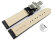 Quick Release Butterfly Watch strap Genuine leather croco print black white stitch 18mm 20mm 22mm 24mm 26mm 28mm