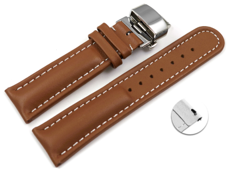 Quick Release Watch strap Butterfly Genuine leather...