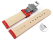 Quick Release Watch strap Butterfly Genuine leather smooth red 18mm 20mm 22mm 24mm