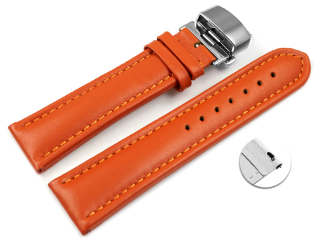 Quick Release Watch strap Butterfly Genuine leather...