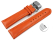 Quick Release Watch strap Butterfly Genuine leather smooth orange 18mm 20mm 22mm 24mm