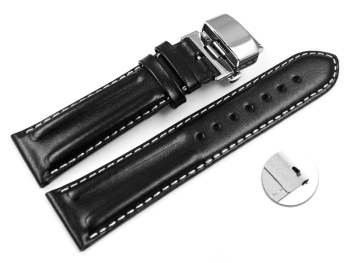 Quick Release Watch strap Butterfly Genuine leather...