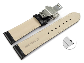 Quick Release Watch strap Butterfly Genuine leather...