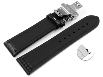 Quick Release Butterfly Watch strap Genuine leather...
