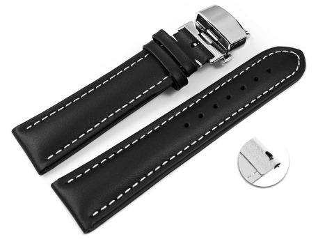 XL Quick Release Watch strap Butterfly Genuine leather...