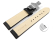 XL Quick Release Watch strap Butterfly Genuine leather smooth black 18mm 20mm 22mm 24mm 26mm 28mm