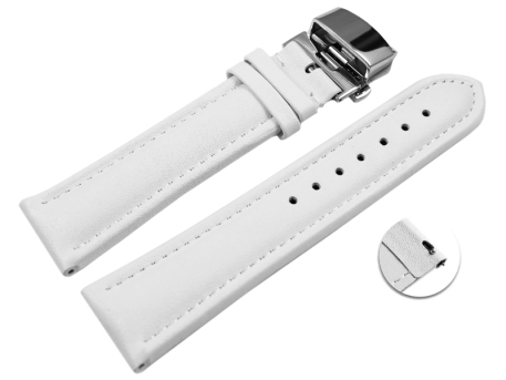 XL Quick Release Watch strap Butterfly Leather Smooth...