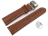 Quick Release Watch strap Butterfly Genuine leather Grained light brown 18mm 20mm 22mm 24mm 26mm 28mm