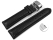 Quick Release Watch strap Butterfly Genuine leather Grained black 18mm 20mm 22mm 24mm 26mm 28mm