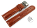 Quick Release Watch strap Butterfly Genuine leather Bark brown 18mm 20mm 22mm 24mm