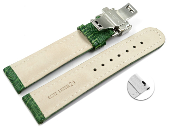 Quick Release Watch strap Butterfly Genuine leather Tegu...