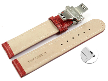 Quick Release Watch strap Butterfly Genuine leather Tegu...