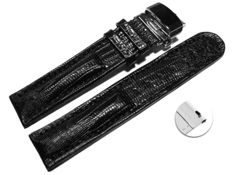 Quick Release Watch strap Butterfly Genuine leather Tegu...
