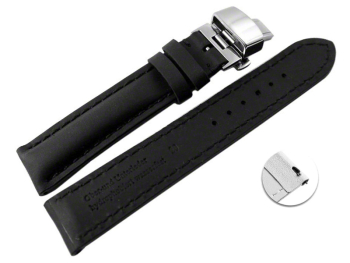 Quick Release Watch strap Butterfly Genuine leather...