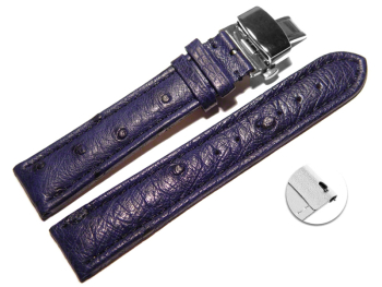 Quick Release Watch strap Butterfly Genuine Ostrich...