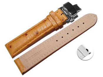 Quick Release Watch strap Butterfly Genuine Ostrich...