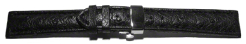 Quick Release Watch strap Butterfly Genuine Ostrich padded black 18mm 20mm 22mm 24mm
