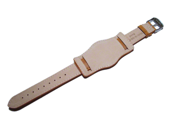 Watch band - Genuine leather - BW - with Pad - brown