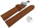 Quick release Watch strap deployment padded leather Smooth light brown 18mm 20mm 22mm 24mm