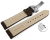 Quick release Watch strap deployment padded leather Smooth dark brown wN 18mm 20mm 22mm 24mm