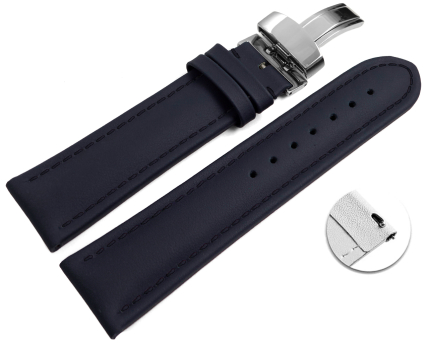 Quick release Watch strap deployment padded leather...