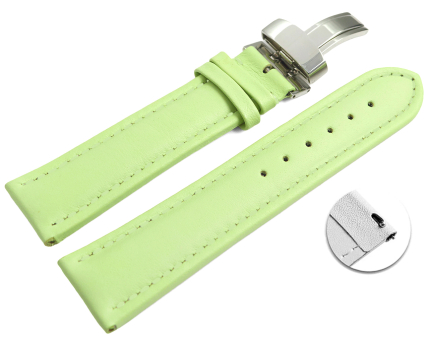 Quick release Watch strap deployment padded leather...