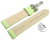 Quick release Watch strap deployment padded leather Smooth pistachio wN 18mm 20mm 22mm 24mm