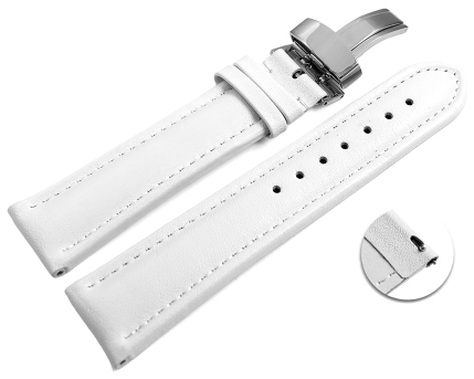 Quick release Watch strap deployment padded leather...