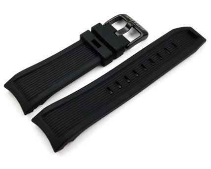 Black Rubber Watch Strap Lotus 18974/3