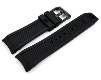 Black Rubber Watch Strap Lotus 18974/3