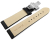 Watch Strap Butterfly Genuine leather smooth black 18mm 20mm 22mm 24mm