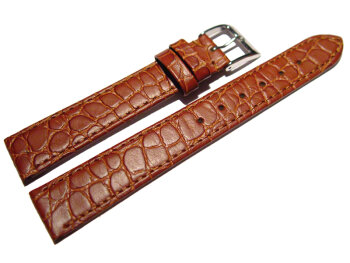 Watch strap - genuine leather - Safari - brown 12mm 14mm...