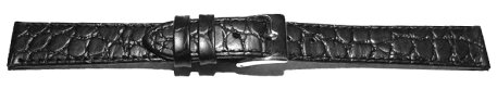 Watch strap - genuine leather - Safari - black 12mm 14mm 16mm 18mm 20mm 22mm