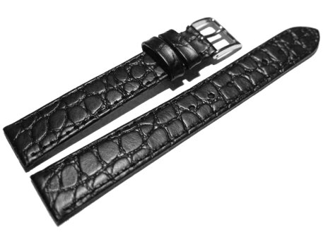 Watch strap - genuine leather - Safari - black 12mm 14mm...