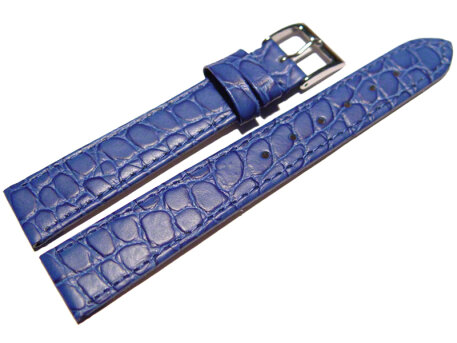 Watch strap - genuine leather - Safari - blue 12mm 14mm...