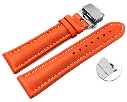 Quick Release Watch strap Butterfly Genuine leather...