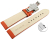 Quick Release Watch strap Butterfly Genuine leather smooth orange wN 18mm 20mm 22mm 24mm 26mm 28mm