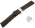 Quick Release Watch strap Butterfly Genuine leather smooth dark brown wN 18mm 20mm 22mm 24mm 26mm 28mm