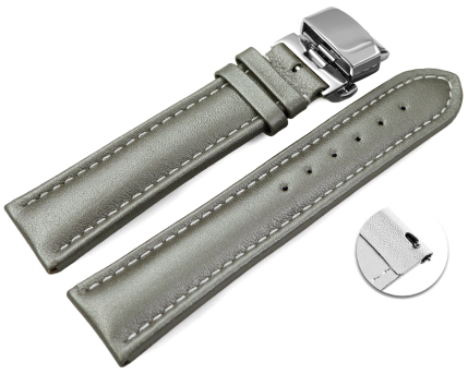 Quick Release Watch strap Butterfly Genuine leather...