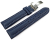 Watch Strap Deployment Genuine leather Grained dark blue 18mm 20mm 22mm 24mm