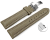 Quick Release Watch Strap Deployment Clasp Genuine leather Grained Taupe 18mm 20mm 22mm 24mm
