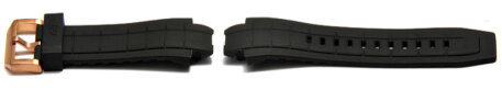 Watch strap Casio for EFX-700, rubber, black