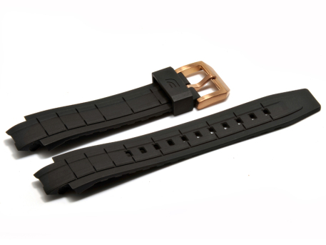 Watch strap Casio for EFX-700, rubber, black