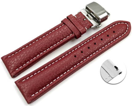Quick Release Watch Strap Butterfly Leather Grained...