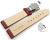 Quick Release Watch Strap Butterfly Leather Grained bordeaux 18mm 20mm 22mm 24mm 26mm 28mm