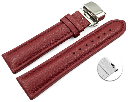 Quick Release Watch Strap Butterfly Leather Grained...