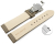 Quick Release Watch Strap Butterfly Leather Grained Taupe 18mm 20mm 22mm 24mm 26mm 28mm